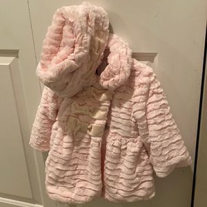 American Widgeon Pink Faux Fur winter coat- 12mo